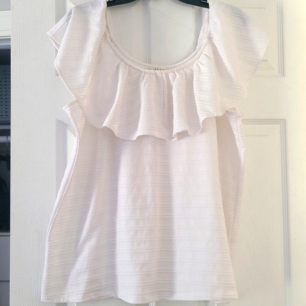 ruffle neck blouse